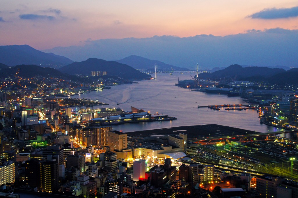 Nagasaki City view from Hamahira Japan