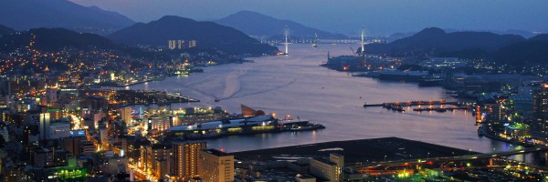 Nagasaki City view from Hamahira Japan